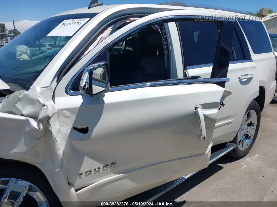 2015 Chevrolet Tahoe Ltz White vin: 1GNSKCKC6FR108582