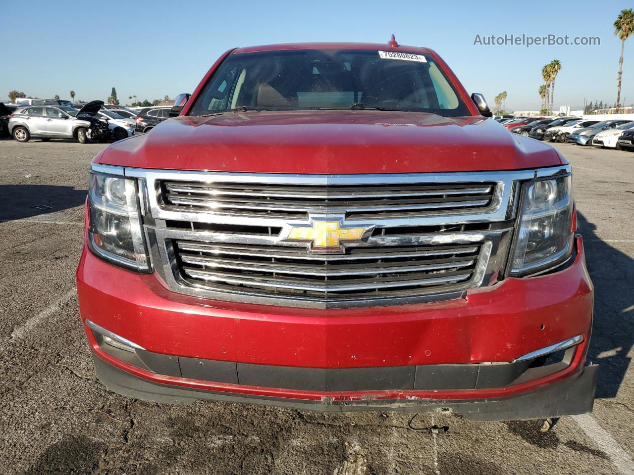 2015 Chevrolet Tahoe K1500 Ltz Red vin: 1GNSKCKC6FR609424