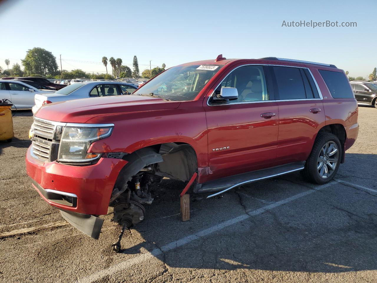 2015 Chevrolet Tahoe K1500 Ltz Красный vin: 1GNSKCKC6FR609424