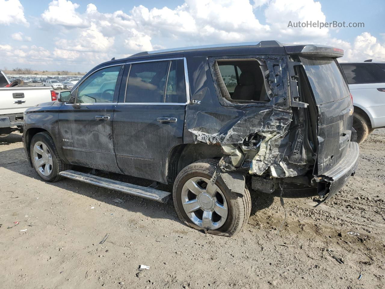 2015 Chevrolet Tahoe K1500 Ltz Black vin: 1GNSKCKC7FR635174