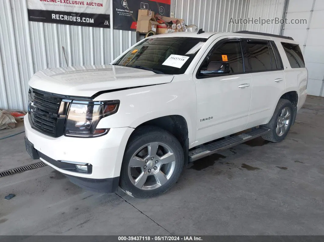 2015 Chevrolet Tahoe Ltz White vin: 1GNSKCKC9FR146470