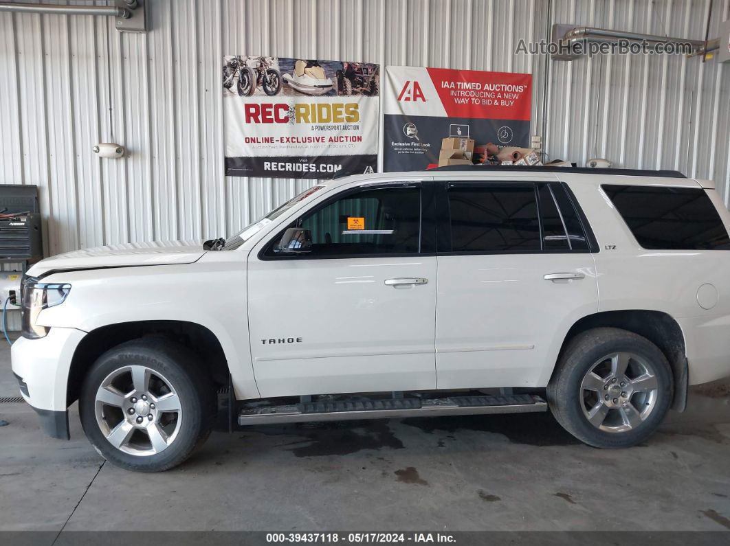 2015 Chevrolet Tahoe Ltz White vin: 1GNSKCKC9FR146470