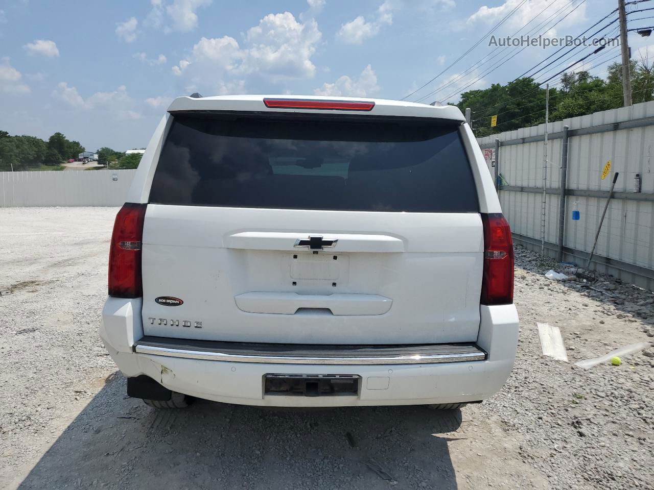 2015 Chevrolet Tahoe K1500 Ltz White vin: 1GNSKCKC9FR182868