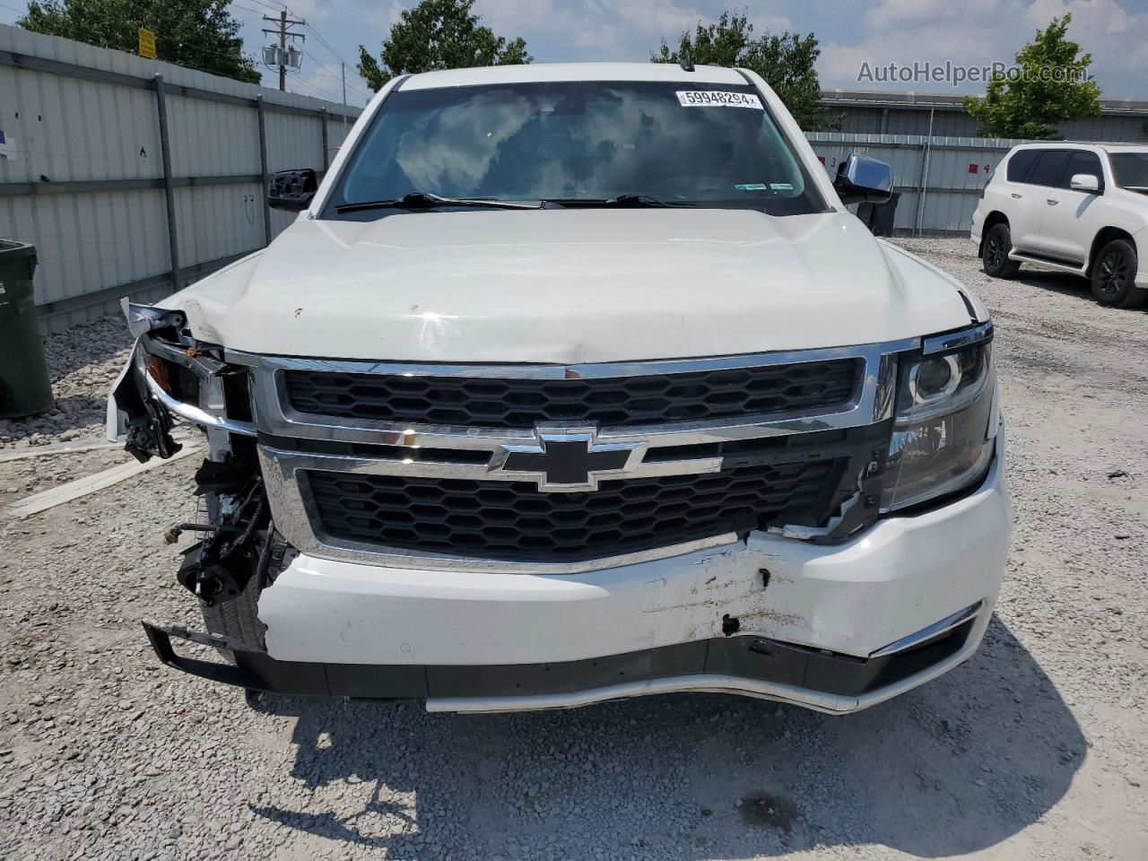 2015 Chevrolet Tahoe K1500 Ltz White vin: 1GNSKCKC9FR182868