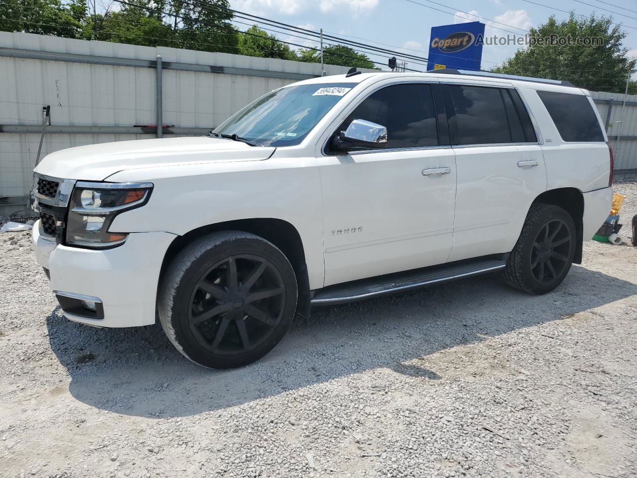 2015 Chevrolet Tahoe K1500 Ltz White vin: 1GNSKCKC9FR182868