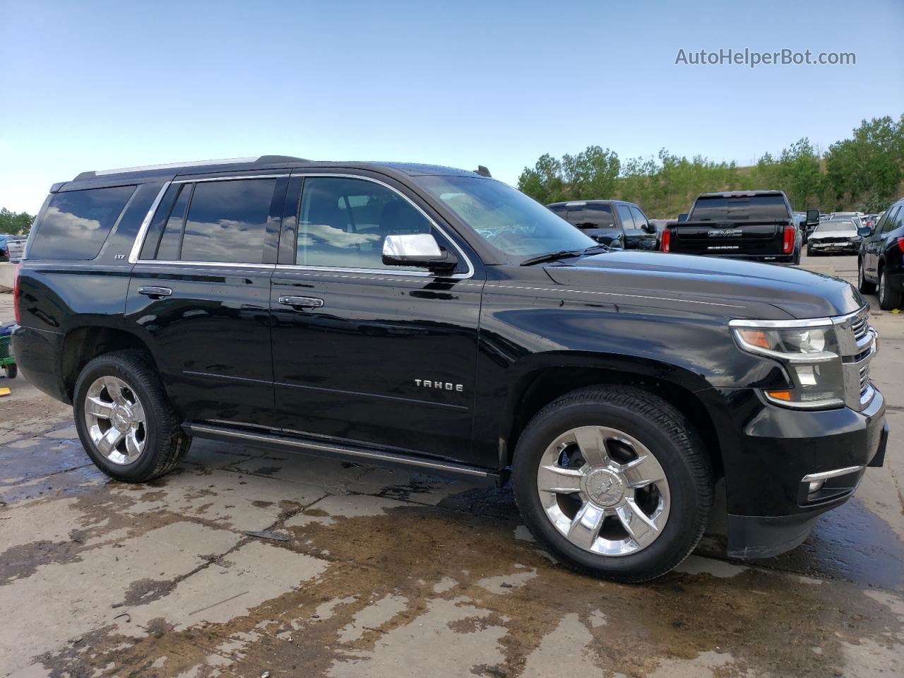 2015 Chevrolet Tahoe K1500 Ltz Black vin: 1GNSKCKC9FR251297