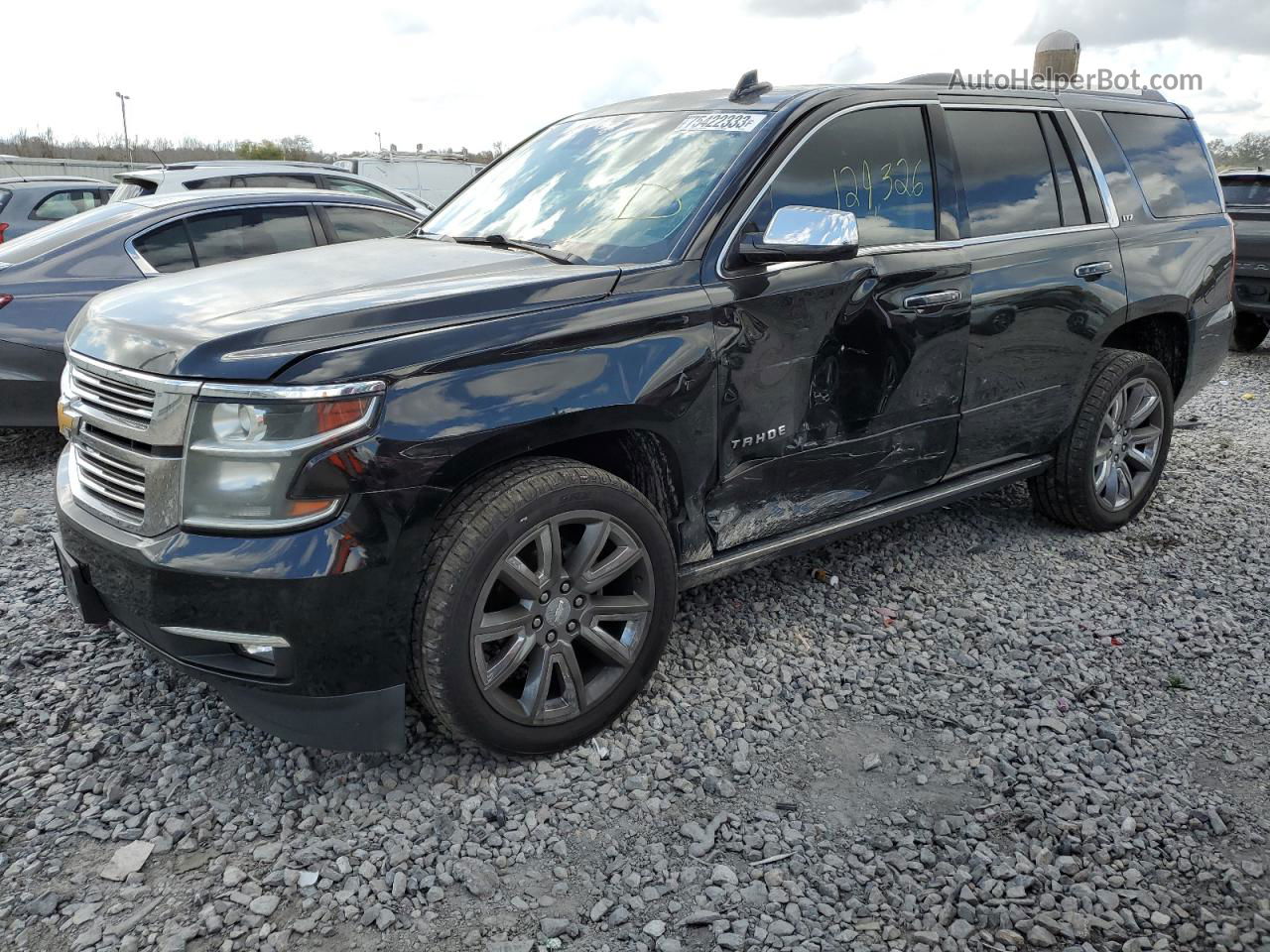 2015 Chevrolet Tahoe K1500 Ltz Black vin: 1GNSKCKC9FR670444