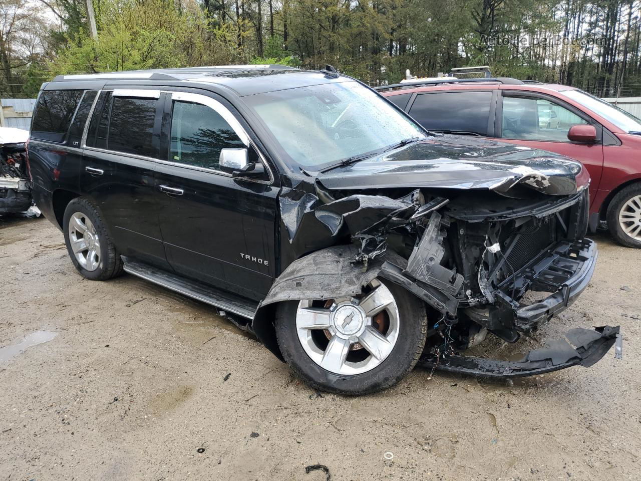 2015 Chevrolet Tahoe K1500 Ltz Black vin: 1GNSKCKC9FR710389