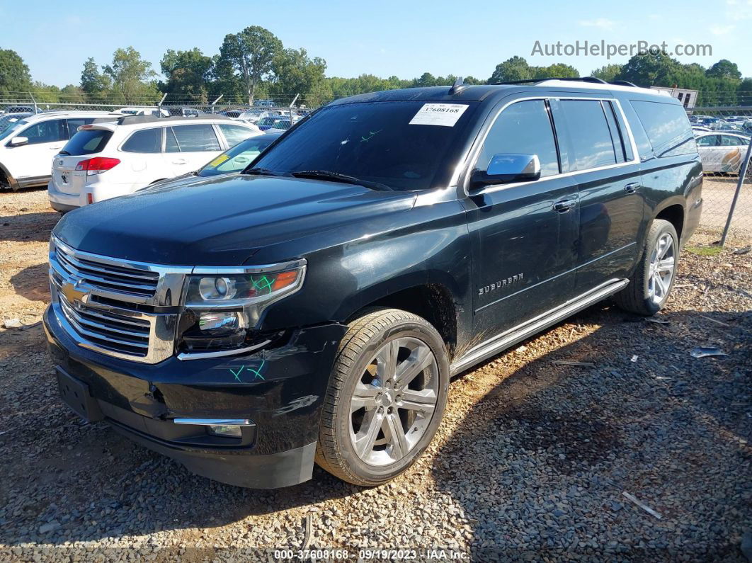 2015 Chevrolet Suburban 1500 Ltz Black vin: 1GNSKKKC2FR695485