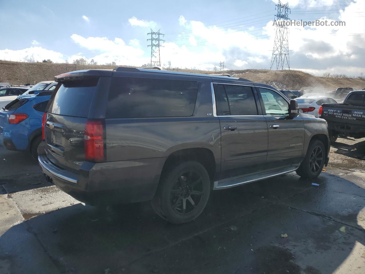 2015 Chevrolet Suburban K1500 Ltz Gray vin: 1GNSKKKC7FR143710