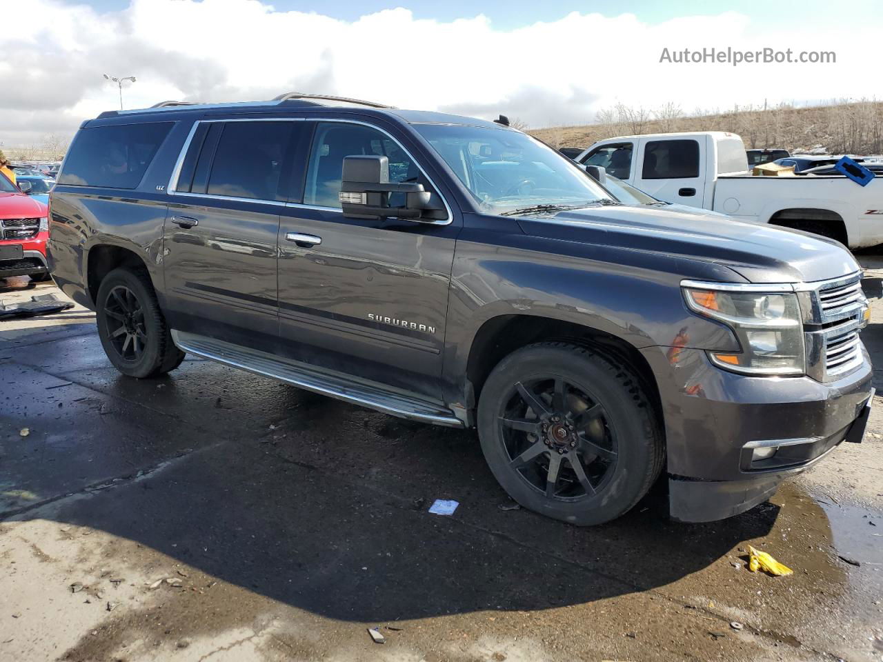 2015 Chevrolet Suburban K1500 Ltz Gray vin: 1GNSKKKC7FR143710