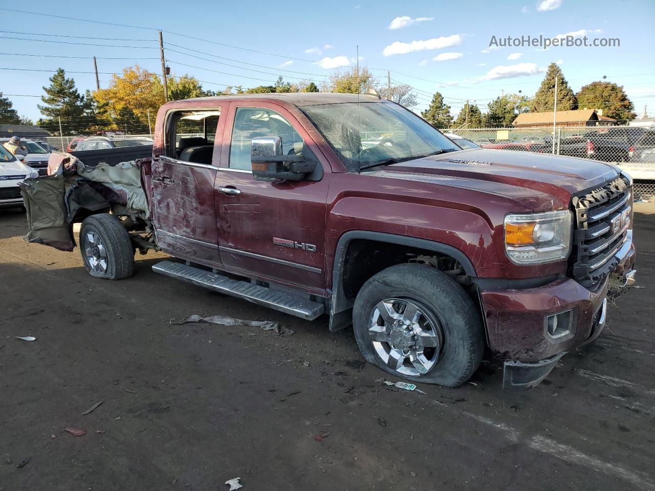 2016 Gmc Sierra K2500 Slt Красный vin: 1GT12TE80GF236895