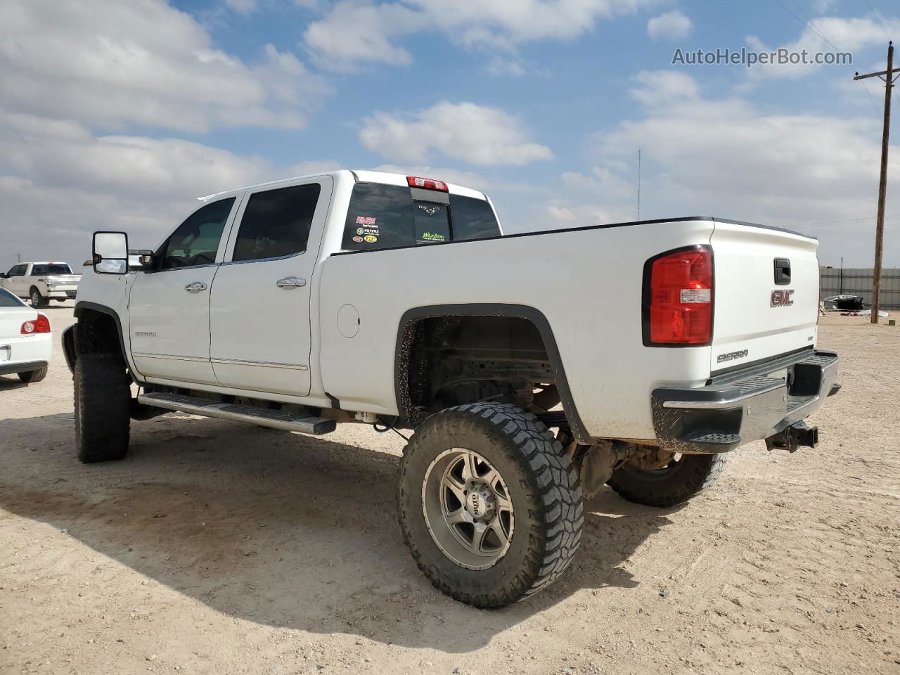 2016 Gmc Sierra K2500 Slt White vin: 1GT12TE88GF130596