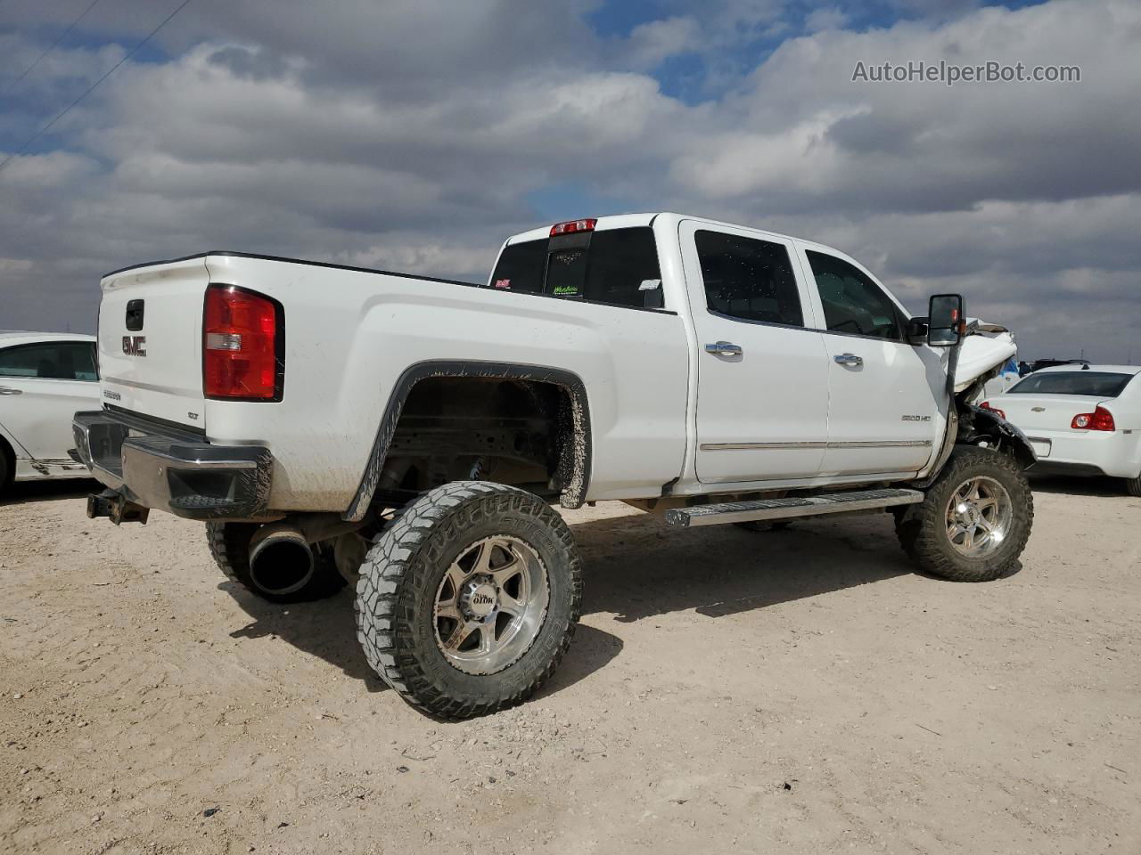 2016 Gmc Sierra K2500 Slt White vin: 1GT12TE88GF130596