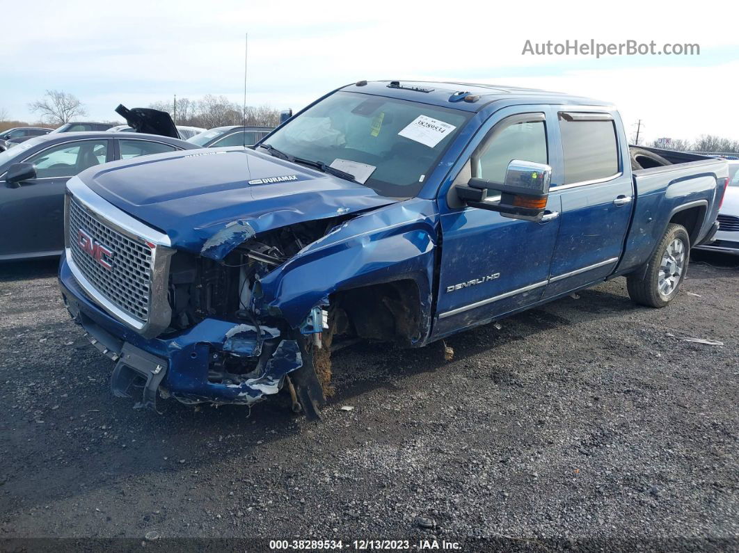 2016 Gmc Sierra 2500hd Denali Blue vin: 1GT12UE8XGF203439