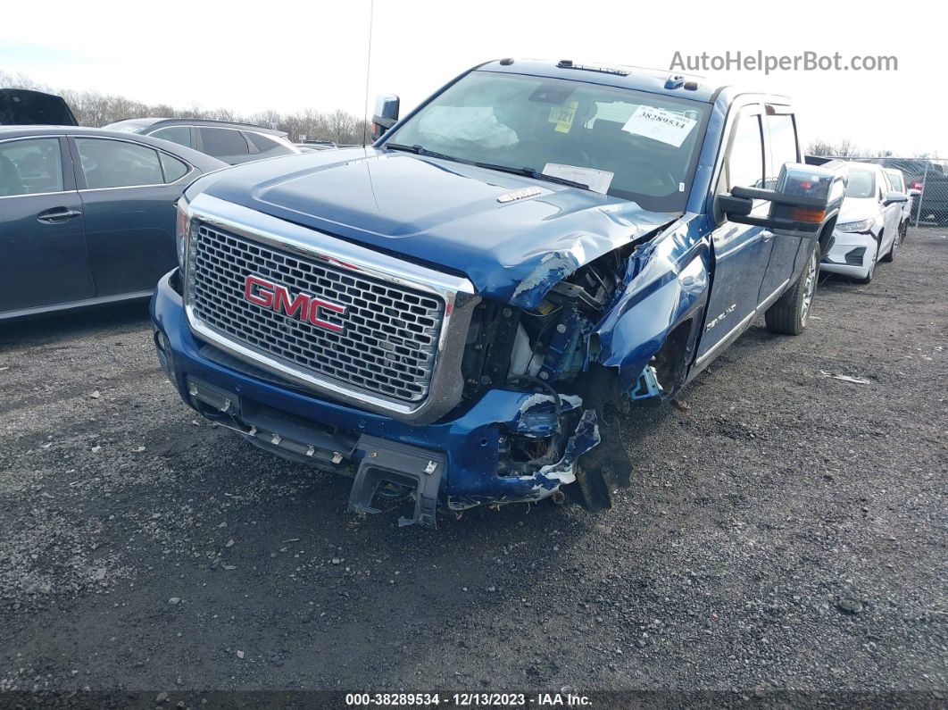 2016 Gmc Sierra 2500hd Denali Blue vin: 1GT12UE8XGF203439