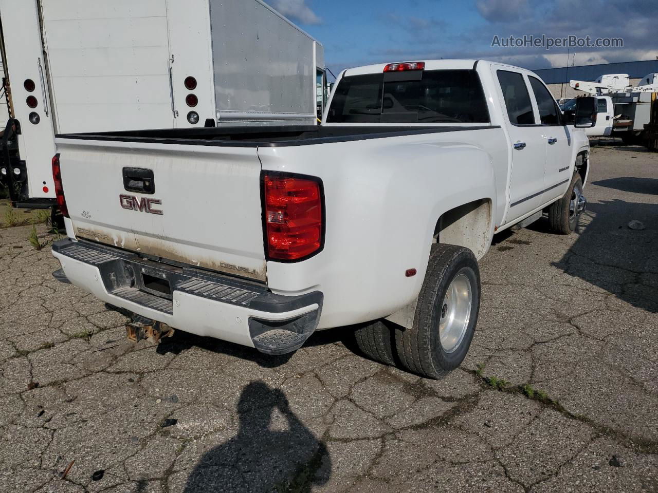 2016 Gmc Sierra K3500 Denali White vin: 1GT42YE89GF233259