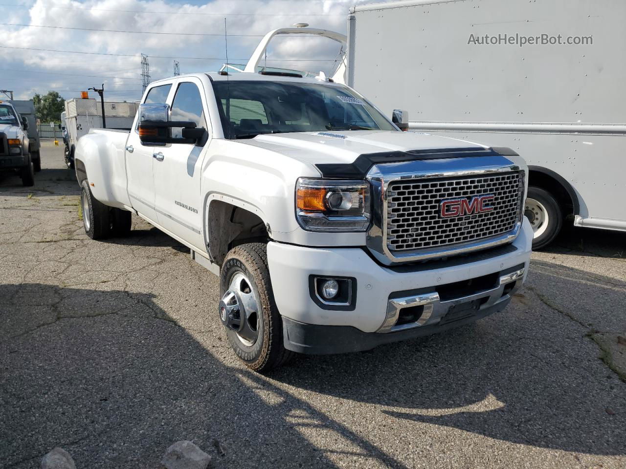 2016 Gmc Sierra K3500 Denali White vin: 1GT42YE89GF233259