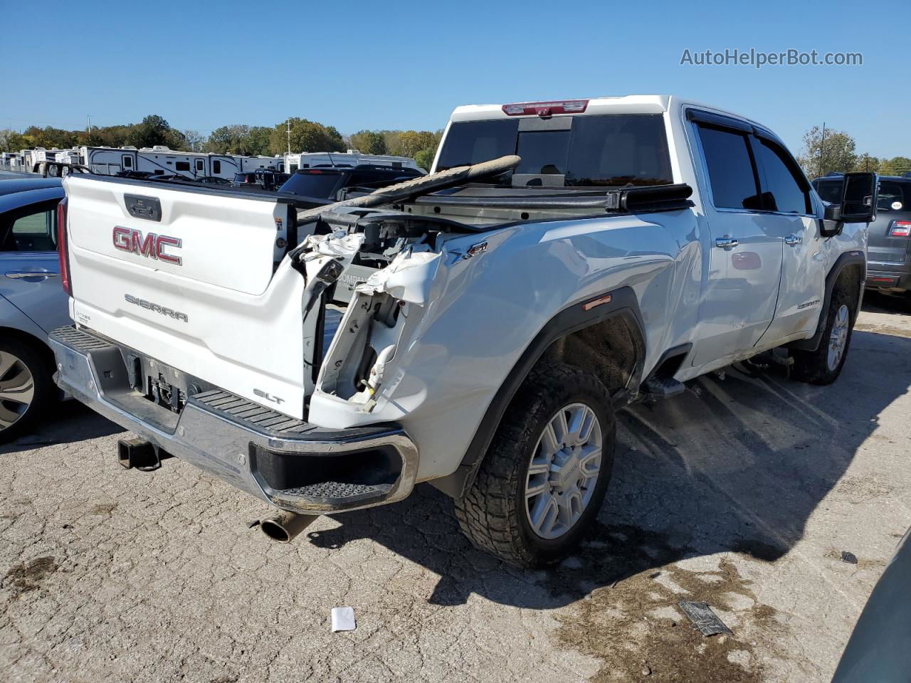 2020 Gmc Sierra K2500 Slt White vin: 1GT49NE77LF102990