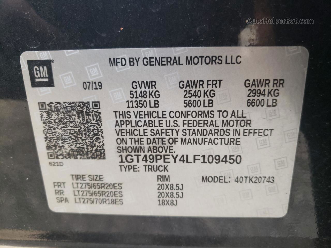 2020 Gmc Sierra K2500 At4 Black vin: 1GT49PEY4LF109450