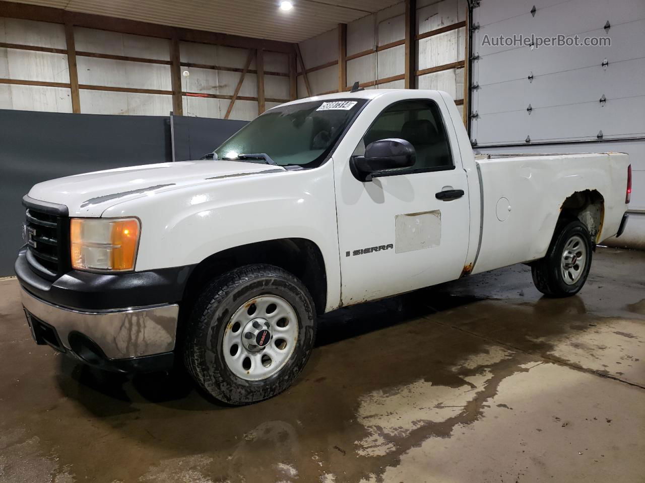 2008 Gmc Sierra C1500 White vin: 1GTEC14C68E217333