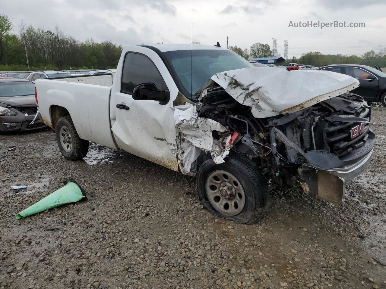 2008 Gmc Sierra C1500 White vin: 1GTEC14C78Z306692