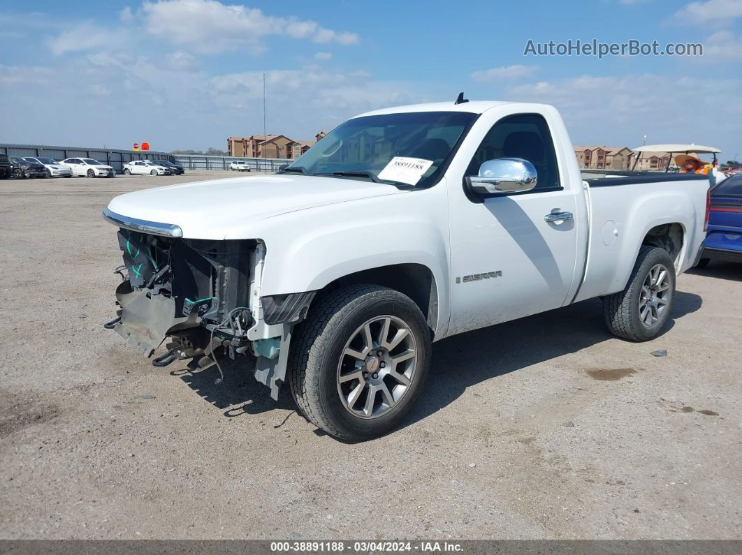 2007 Gmc Sierra 1500 Work Truck White vin: 1GTEC14CX7Z577194