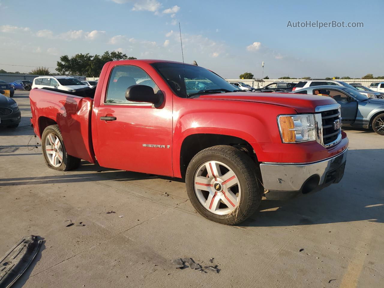 2008 Gmc Sierra C1500 Red vin: 1GTEC14X08Z159442