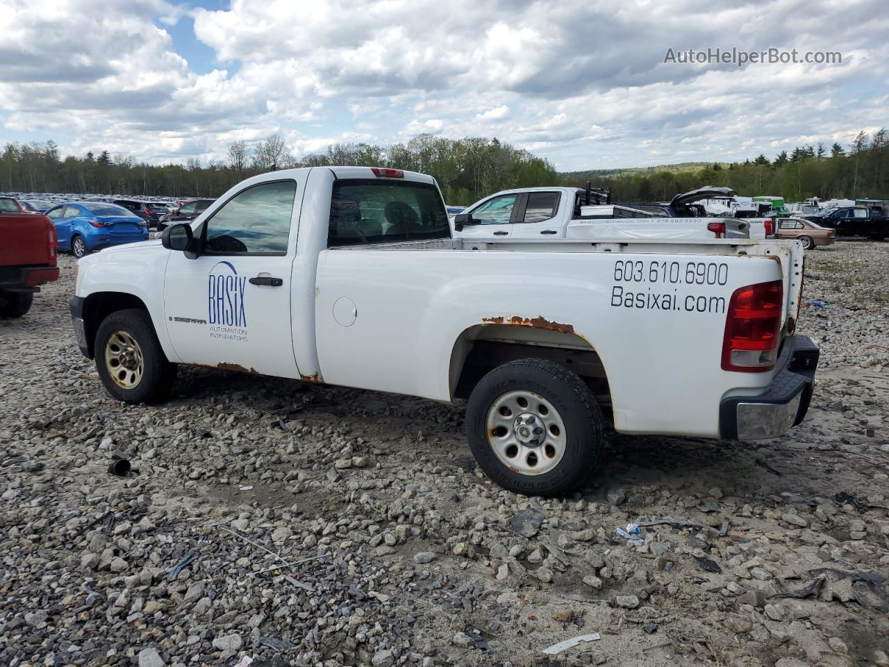 2008 Gmc Sierra C1500 White vin: 1GTEC14X08Z285851