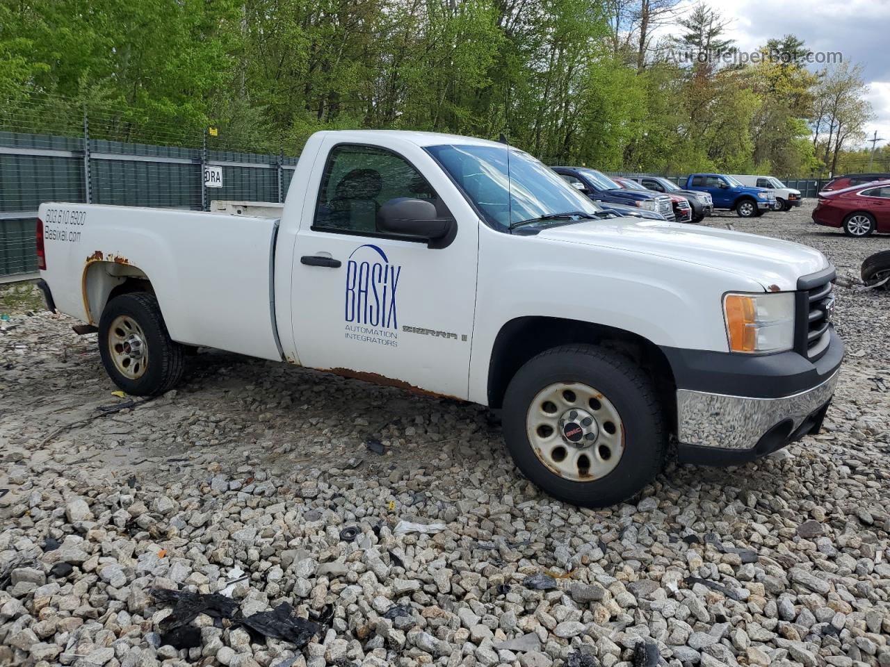 2008 Gmc Sierra C1500 White vin: 1GTEC14X08Z285851