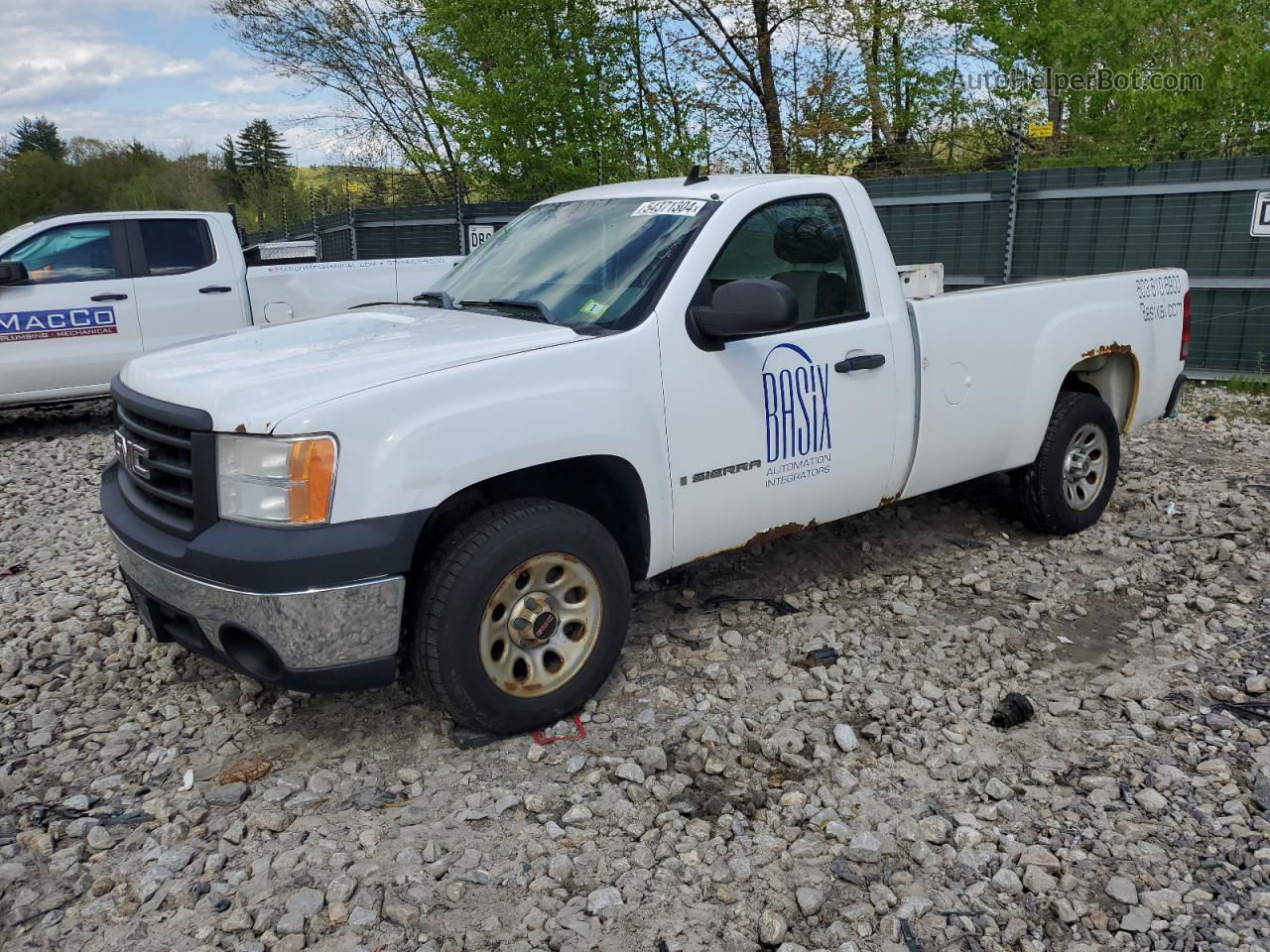 2008 Gmc Sierra C1500 White vin: 1GTEC14X08Z285851