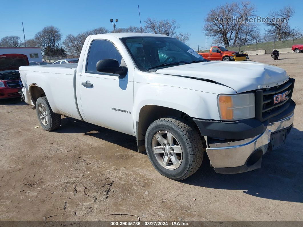 2008 Gmc Sierra 1500 Work Truck White vin: 1GTEC14X28Z234500