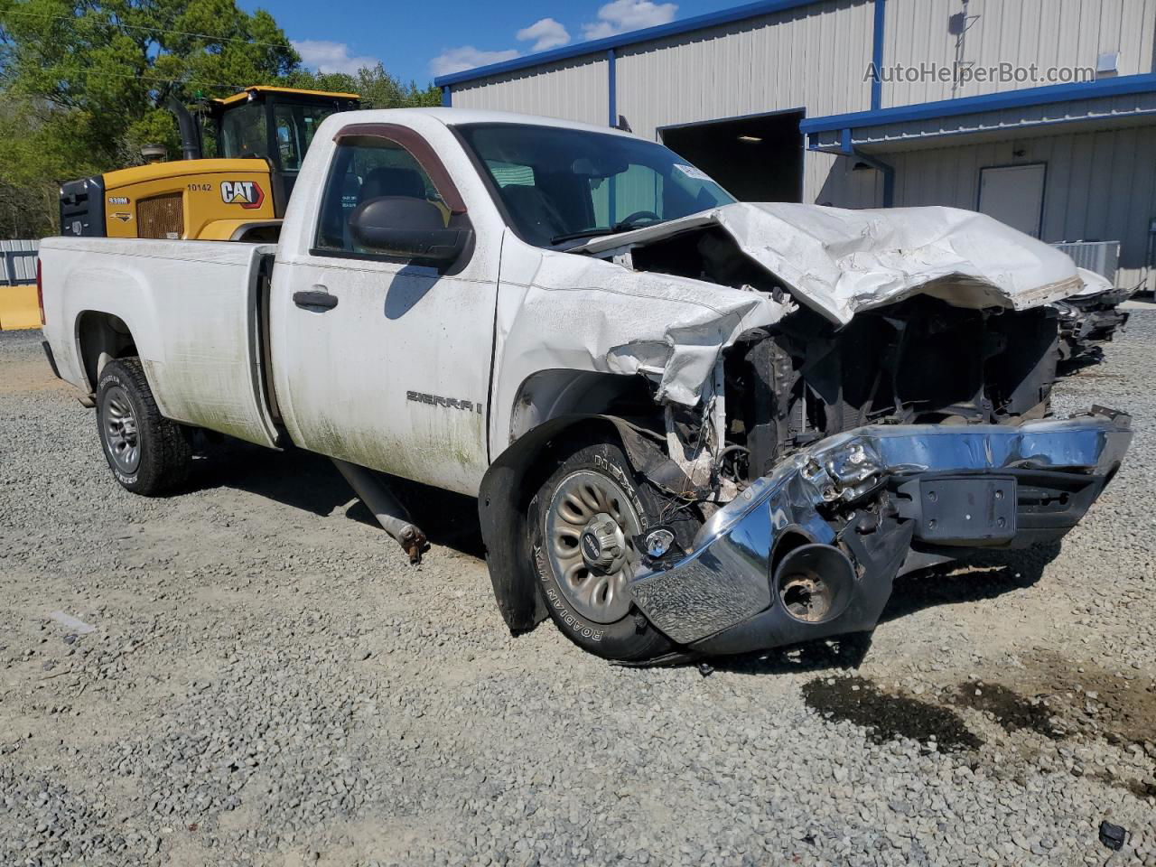 2008 Gmc Sierra C1500 White vin: 1GTEC14X78Z134358