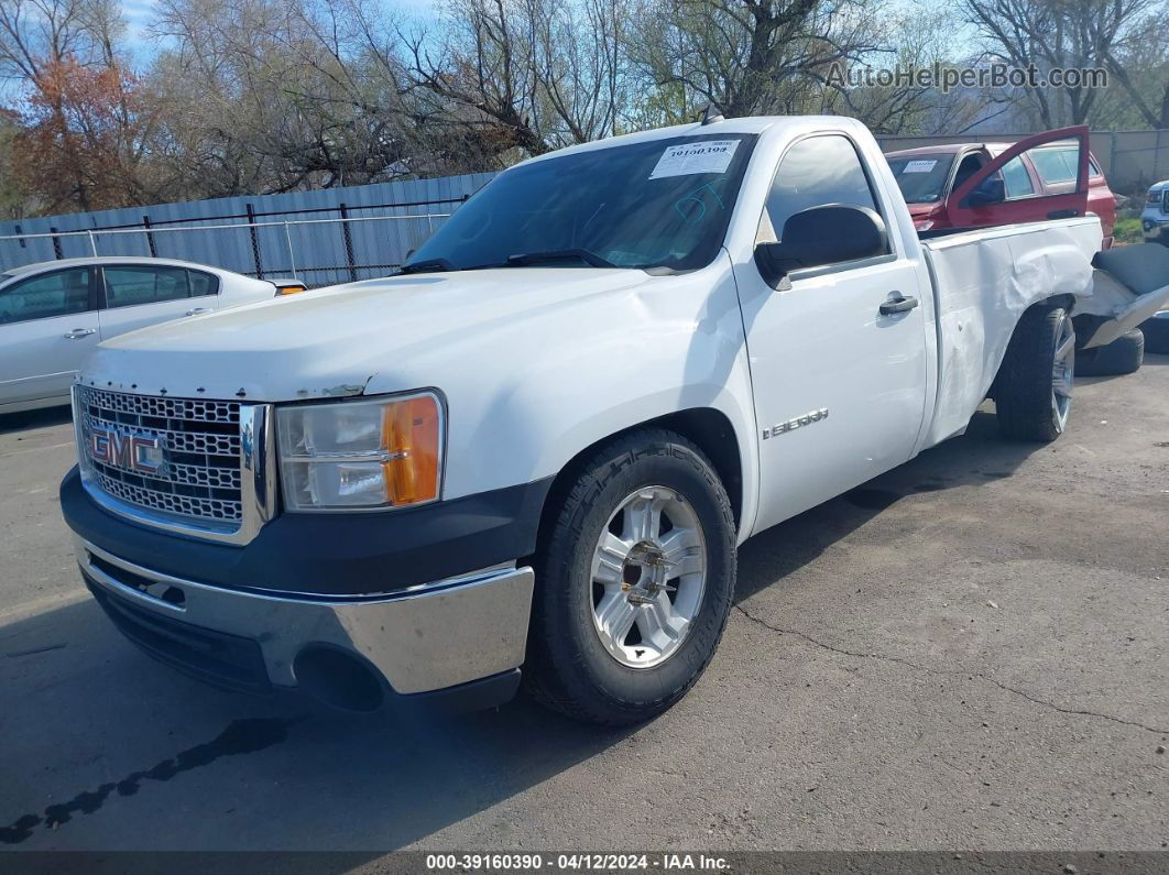 2008 Gmc Sierra 1500 Work Truck White vin: 1GTEC14X88Z215210