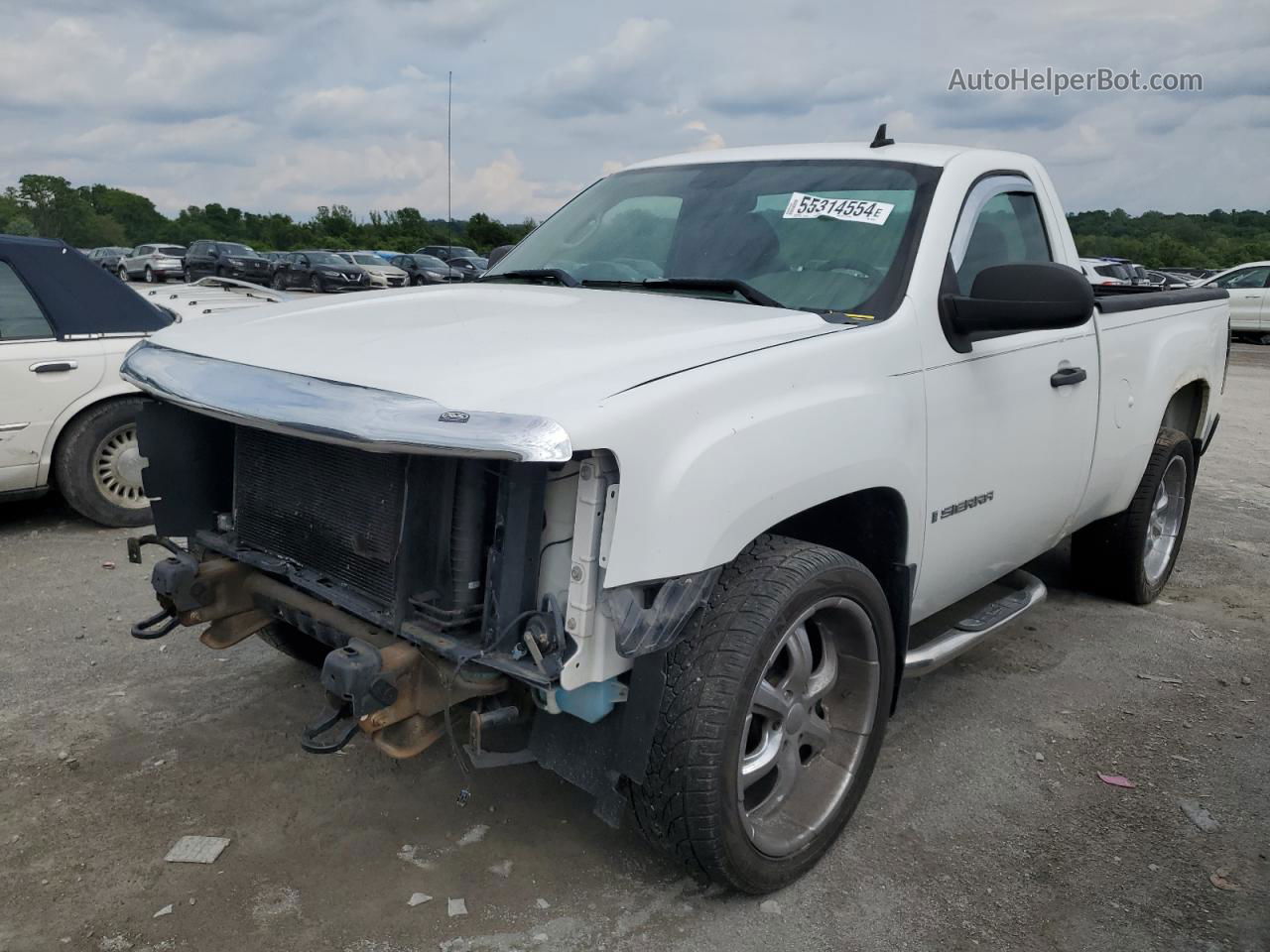 2008 Gmc Sierra C1500 White vin: 1GTEC14X98Z205236