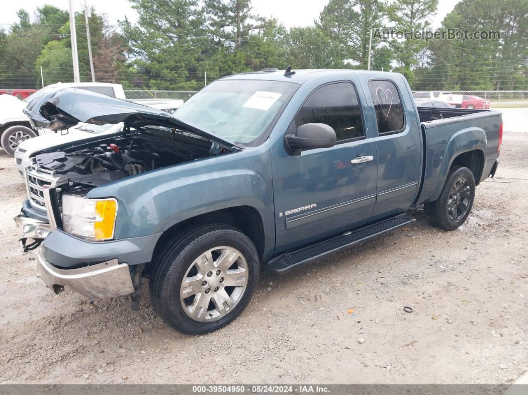 2007 Gmc Sierra 1500 Sle2 Light Blue vin: 1GTEC19097Z508074