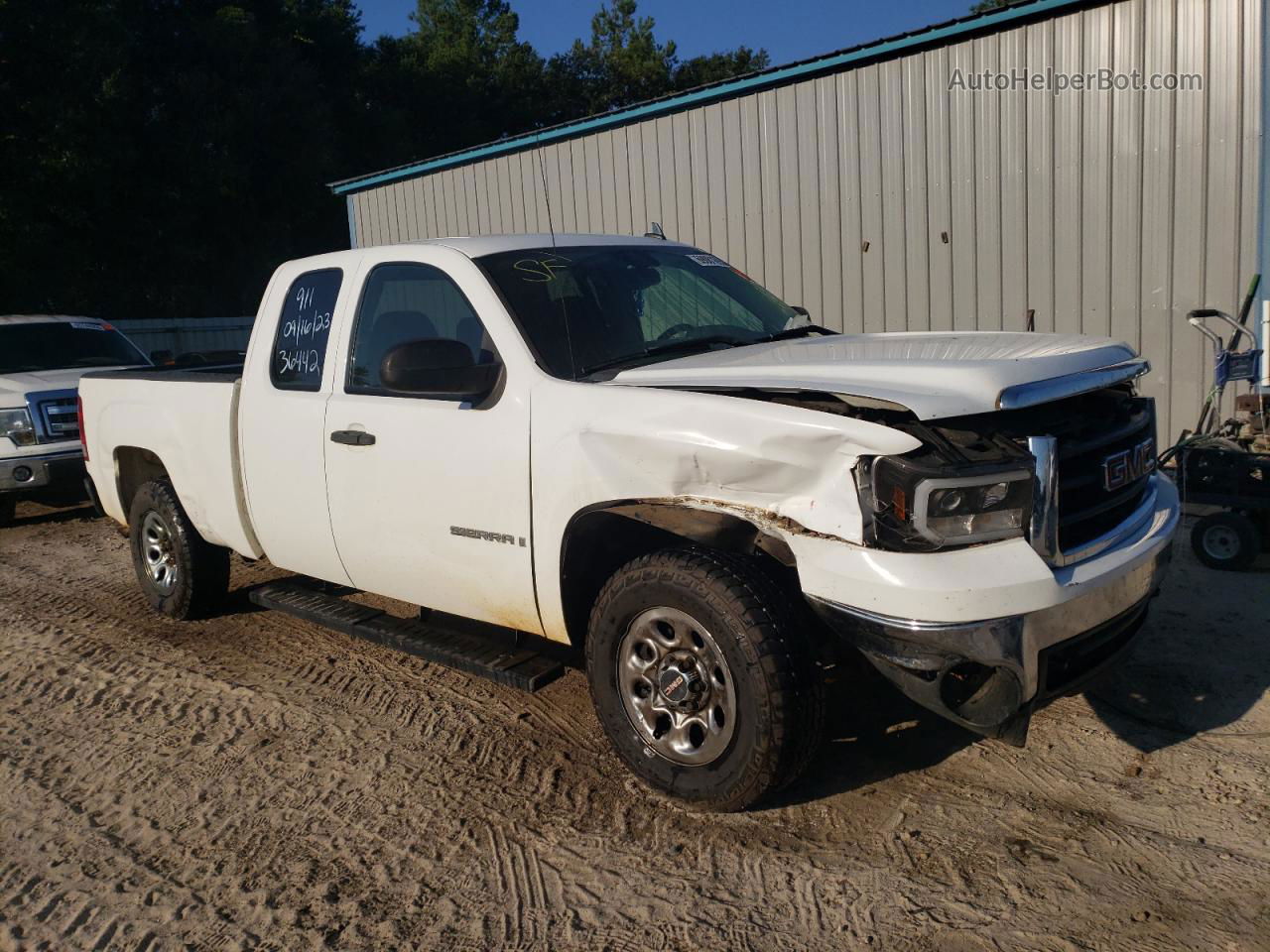 2008 Gmc Sierra C1500 White vin: 1GTEC19X68Z276998