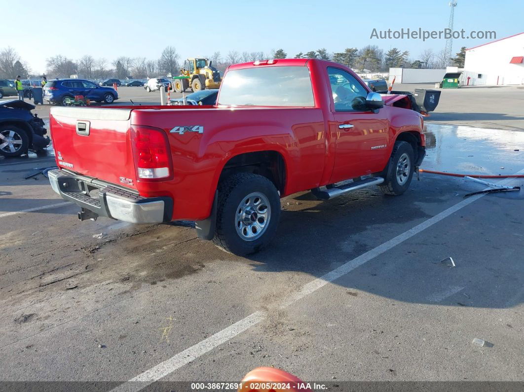 2007 Gmc Sierra 1500 Work Truck Red vin: 1GTEK14017Z553388