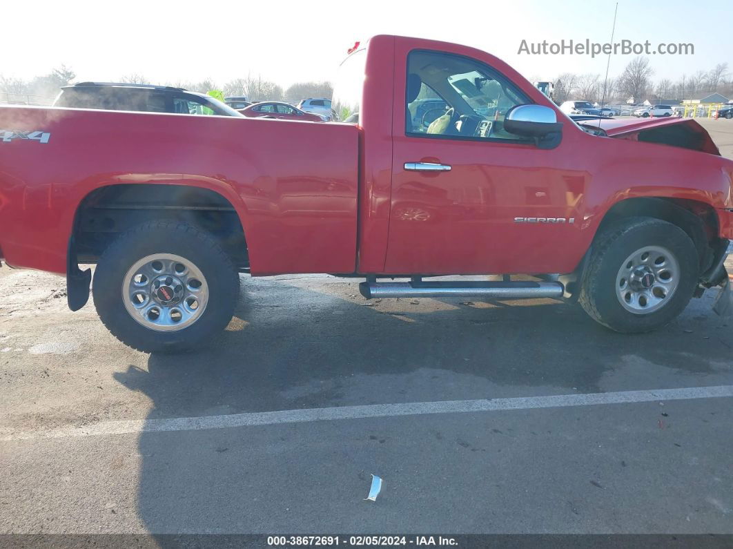 2007 Gmc Sierra 1500 Work Truck Red vin: 1GTEK14017Z553388