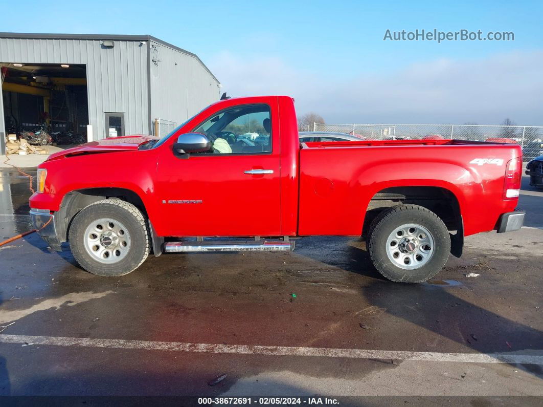 2007 Gmc Sierra 1500 Work Truck Red vin: 1GTEK14017Z553388