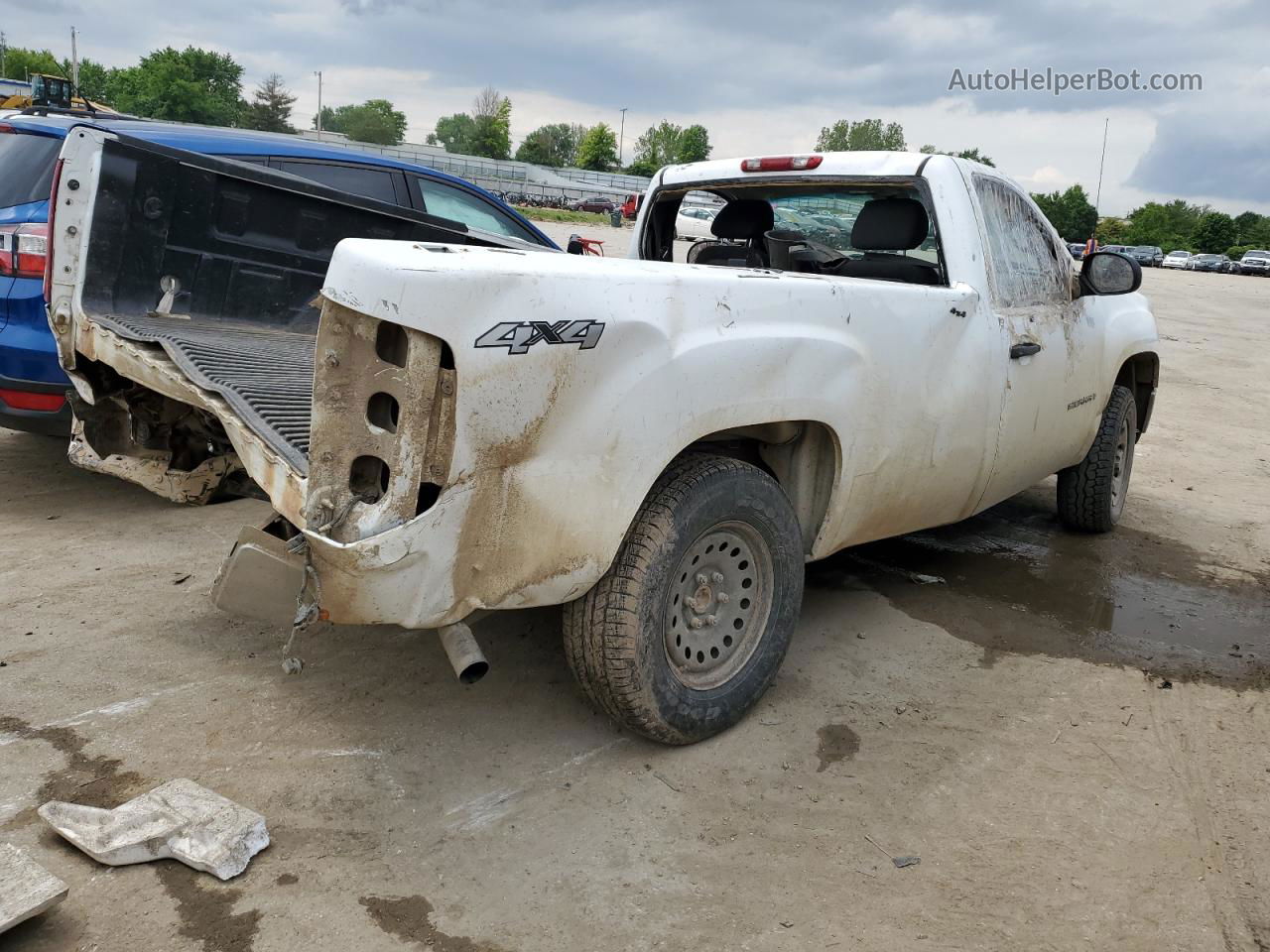 2008 Gmc Sierra K1500 White vin: 1GTEK14C98Z221341