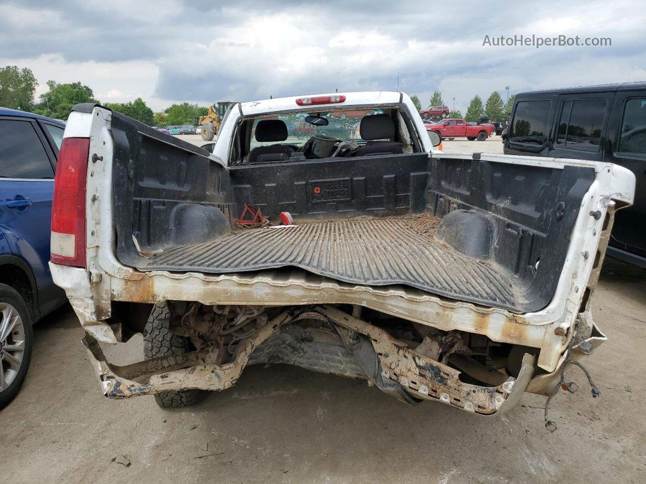 2008 Gmc Sierra K1500 White vin: 1GTEK14C98Z221341