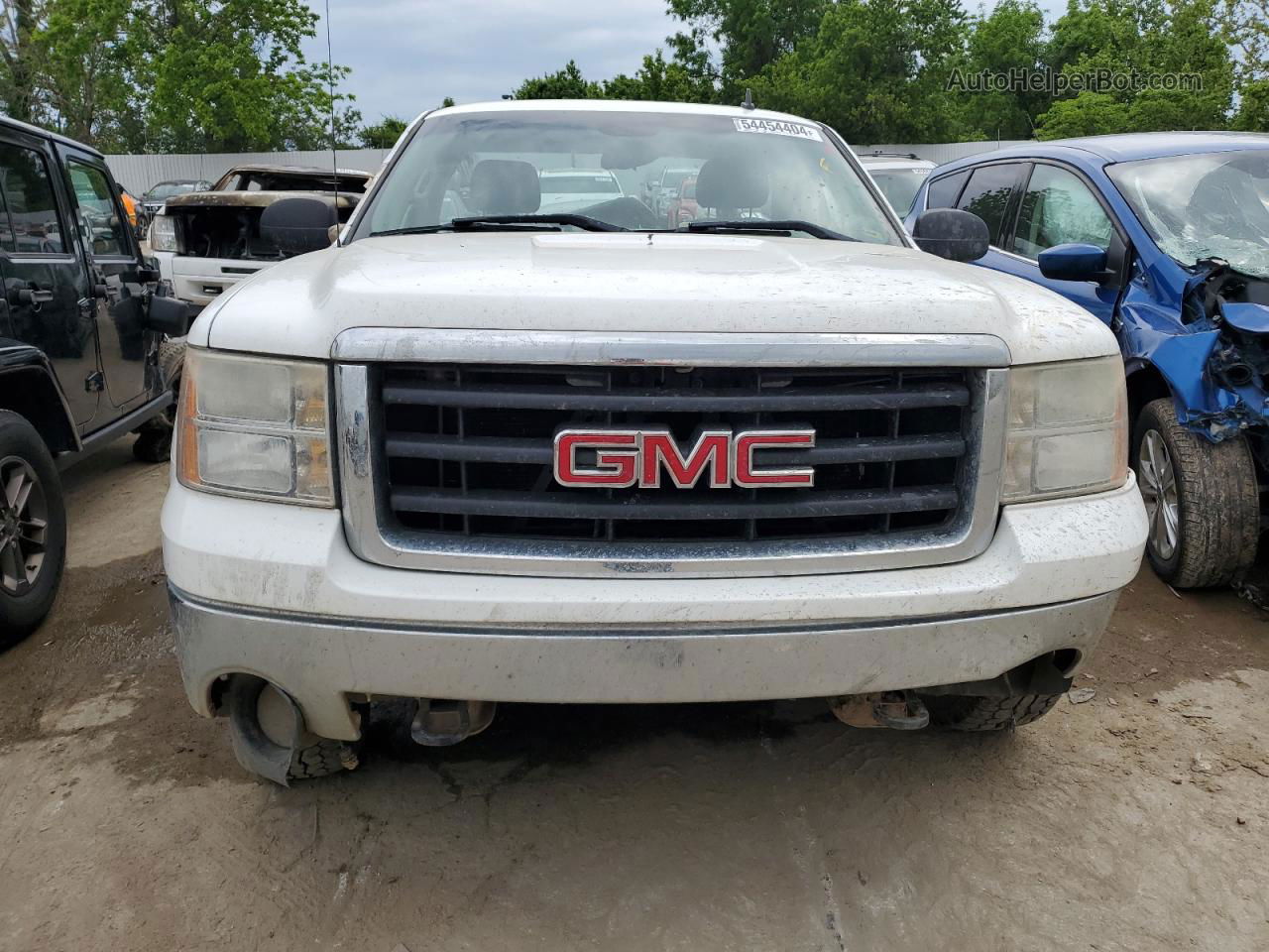 2008 Gmc Sierra K1500 White vin: 1GTEK14C98Z221341