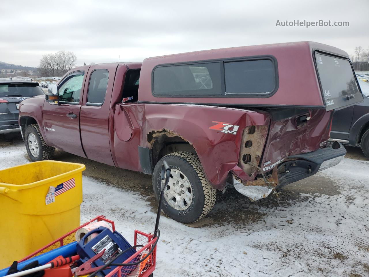 2008 Gmc Sierra K1500 Maroon vin: 1GTEK19088Z207364