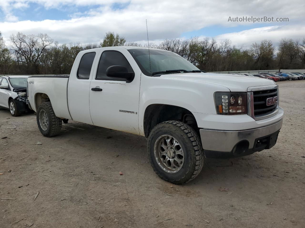 2008 Gmc Sierra K1500 White vin: 1GTEK190X8Z262074