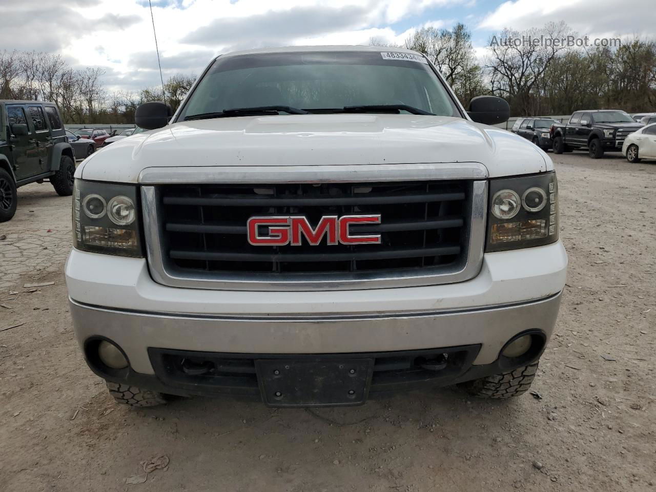 2008 Gmc Sierra K1500 White vin: 1GTEK190X8Z262074