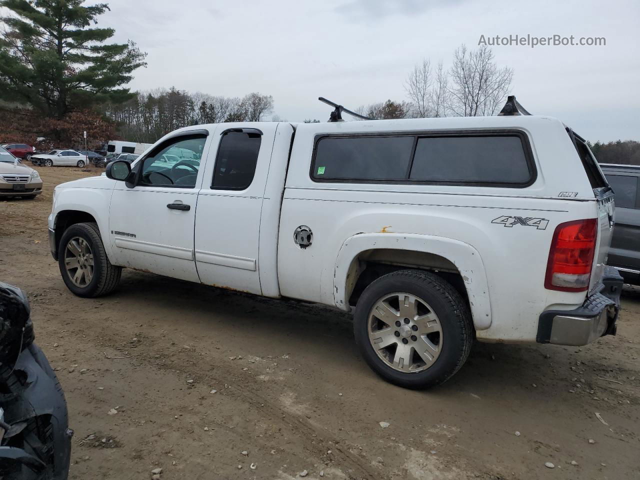 2008 Gmc Sierra K1500 White vin: 1GTEK19J08Z275649