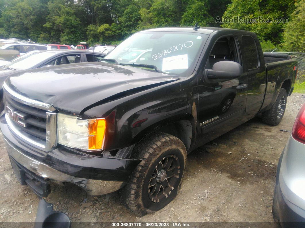 2007 Gmc Sierra 1500 Sle2 Black vin: 1GTEK19J37Z516649