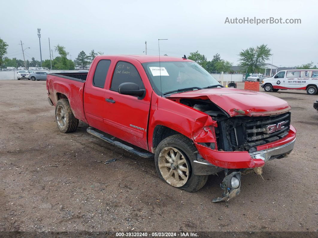 2008 Gmc Sierra 1500 Sle1 Red vin: 1GTEK19J68Z168735