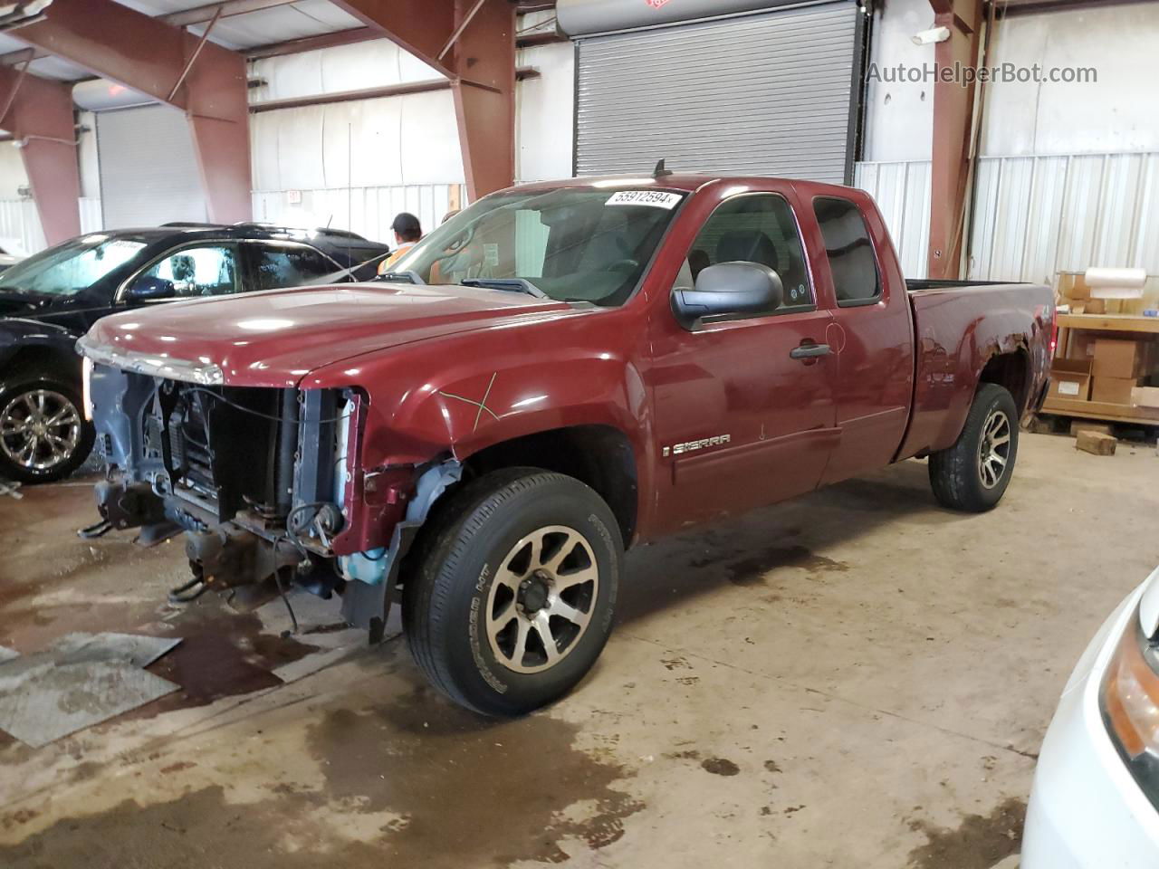 2008 Gmc Sierra K1500 Red vin: 1GTEK19J88Z128530